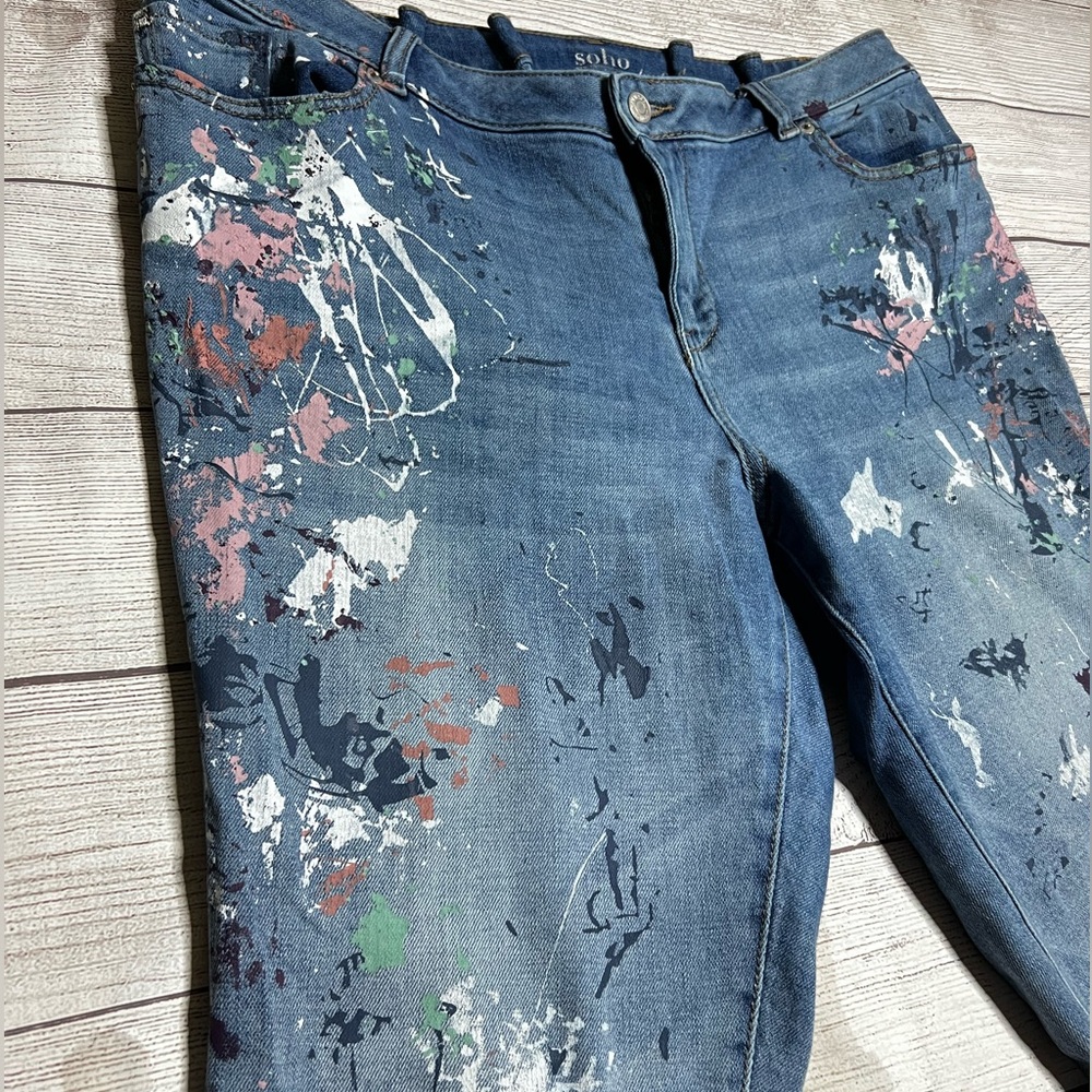 Paint Plastered Jeans